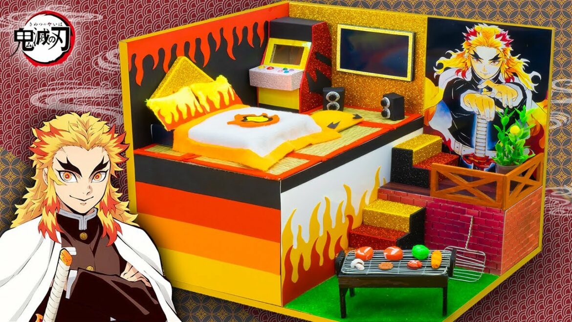 【鬼滅の刃】💖煉獄杏寿郎のミニチュアドールハウスをDIY ✨ 寝室、リビングルーム、バーベキューセットを含む手作りの好ましい煉獄杏寿郎の家 🍭 ✨ 一番勇敢な鬼殺隊士の夢の家 ✨ #15