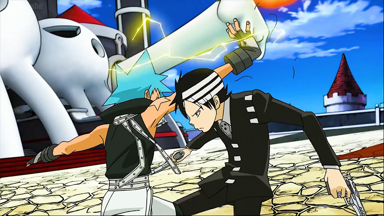 ソウルイーター ブ ラ ッ ク ス タ ーが轟音の拳でキッドを倒した 致命的な発明をしたクレイジードクターシュタイン Blackstar Defeat Kid Anime Wacoca Japan People Life Style