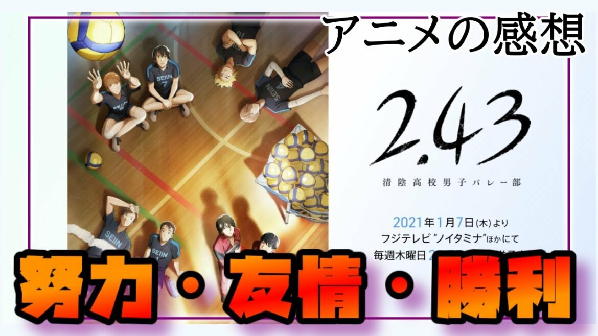【熱血アニメ】2.43 清陰高校男子バレー部【アニメ感想 レビュー】【ゆっくり】