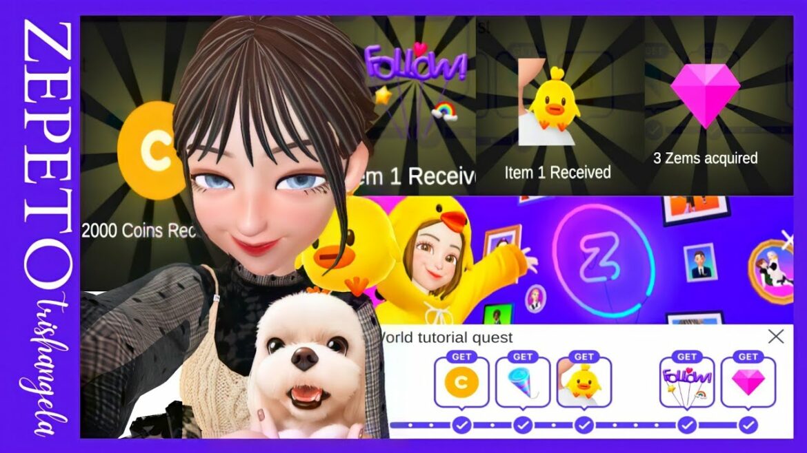 Zepeto 'Hello World' Tutorial 👋 🌍 (Free Zem Items, Coins, and Zems?) | TrishAngela