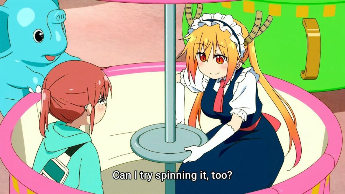 小林さんちのメイドラゴンs 4話 Tohru on a date  with Kobayashi in a spinning cup Miss Kobayashi's Dragon Maid S