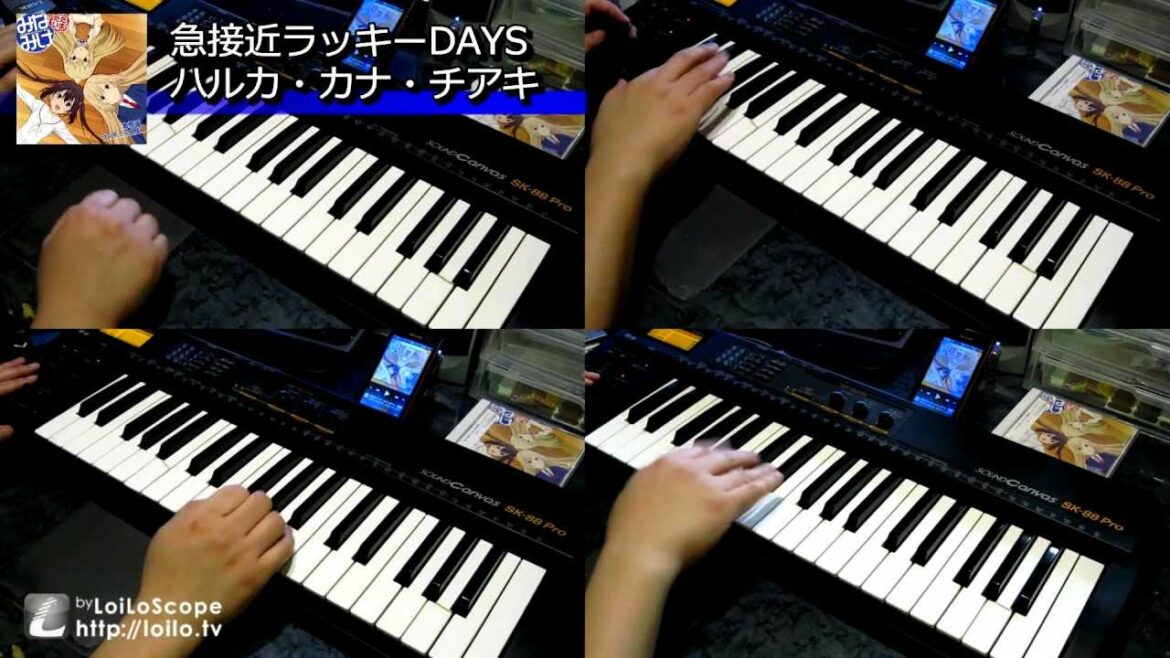 急接近ラッキーDAYS 主旋律&KEY 耳コピー(片手演奏) みなみけただいまED
