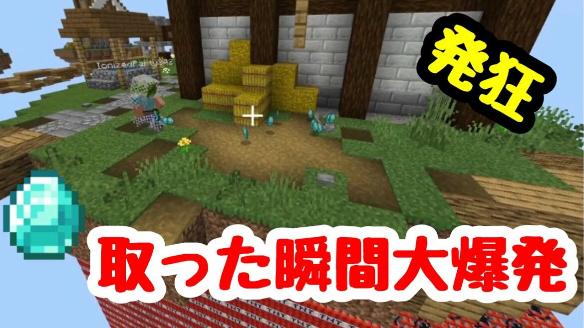 ダイヤモンド取った瞬間大爆発する装置で荒らしてみたww