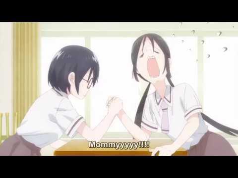 あそびあそばせasobi asobase  cute but strong girls arm wrestling あそびあそばせ