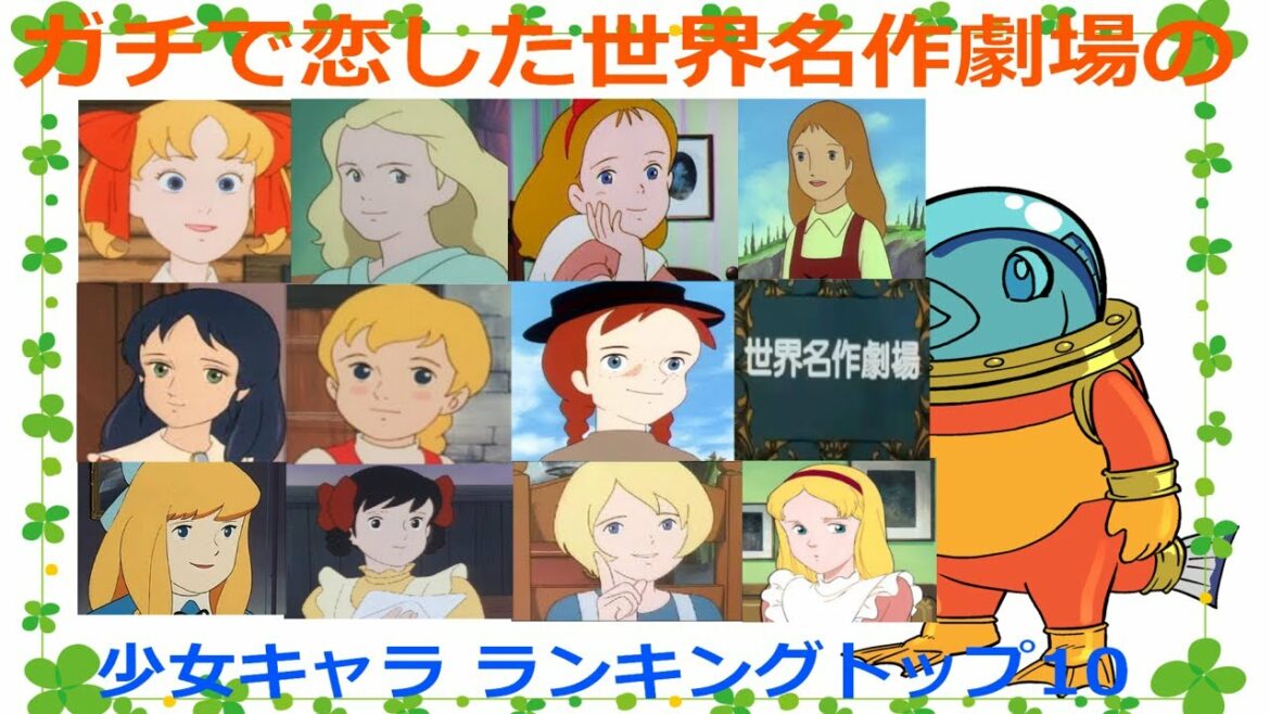 ガチで恋した世界名作劇場の少女ランキングトップ10