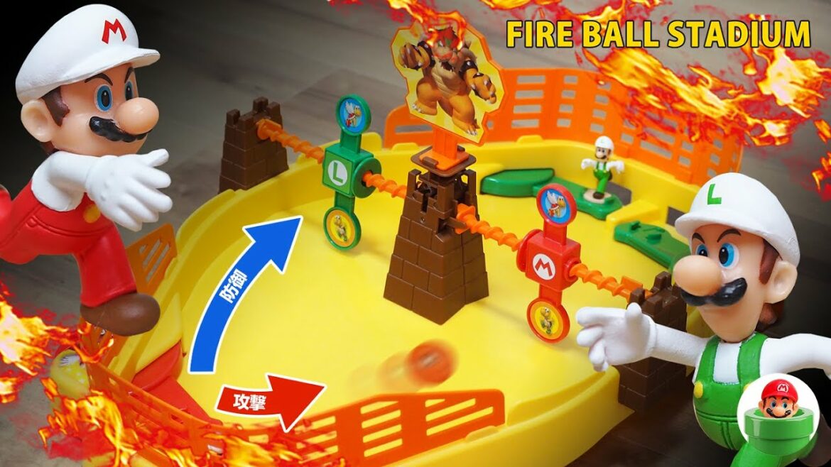 マリオ 新発売のおもちゃで遊んでみた ファイアボールスタジアム Super Mario Toy