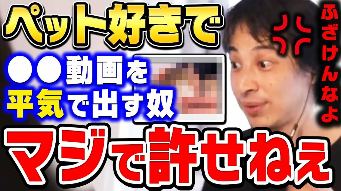 【ひろゆき】え?なんでこの動画が出せるの!?マジで理解できないわ…自称ペット好きの人にひろゆきがどうしても言いたいこと【ひろゆき/DaiGo/切り抜き/論破/犬/猫】