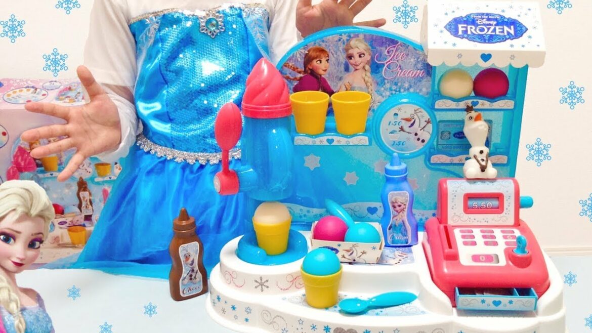 エルサのアイスクリーム屋さん お店屋さんごっこ / Disney Frozen Elsa Ice Cream Shop Playset