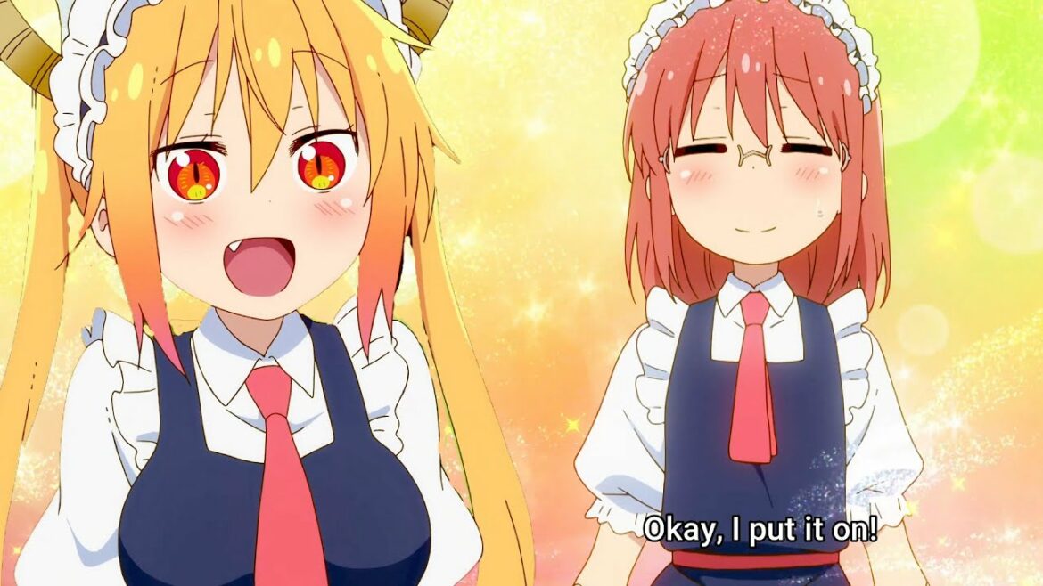 小林さんちのメイドラゴンs Tohru is very happy to see Kobayashi wearing her maid outfit – Kobayashi's Dragon Maid