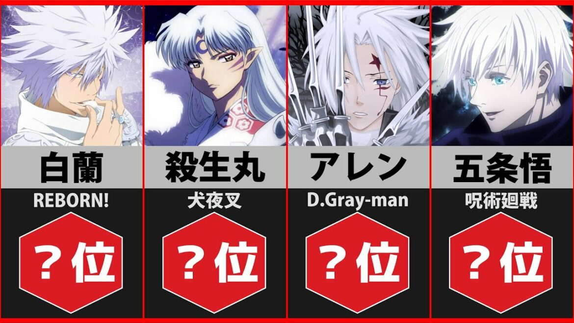 白髪・銀髪キャラのイケメンランキング