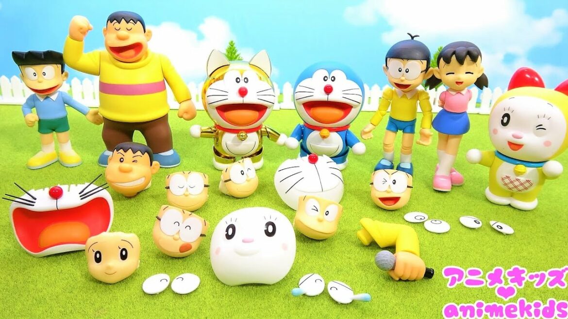 ドラえもん おもちゃ どの顔かな? ドラえもん フィギュア 黄金 ネコ型ロボット animekids アニメキッズ animation Doraemon Toy