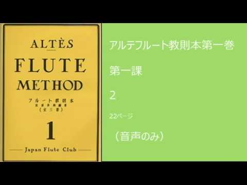 【一人でできるフルート練習】アルテ フルート教則本第1巻第1課