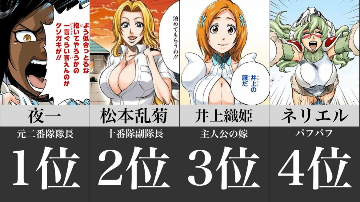 【BLEACH】最強の胸を持った女性キャラ4選【ブリーチ】