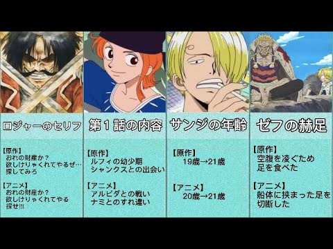 ワンピース 原作とアニメでの主な変更点まとめ One Piece Anime Wacoca Japan People Life Style