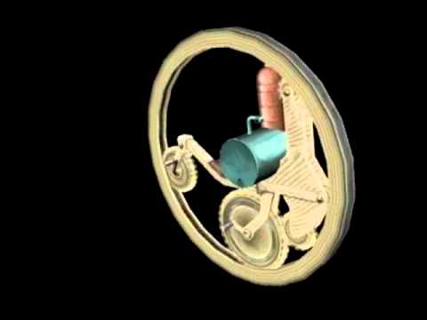 映画「スチームボーイ」の一輪自走車をCGで作ってみた(背景無し)