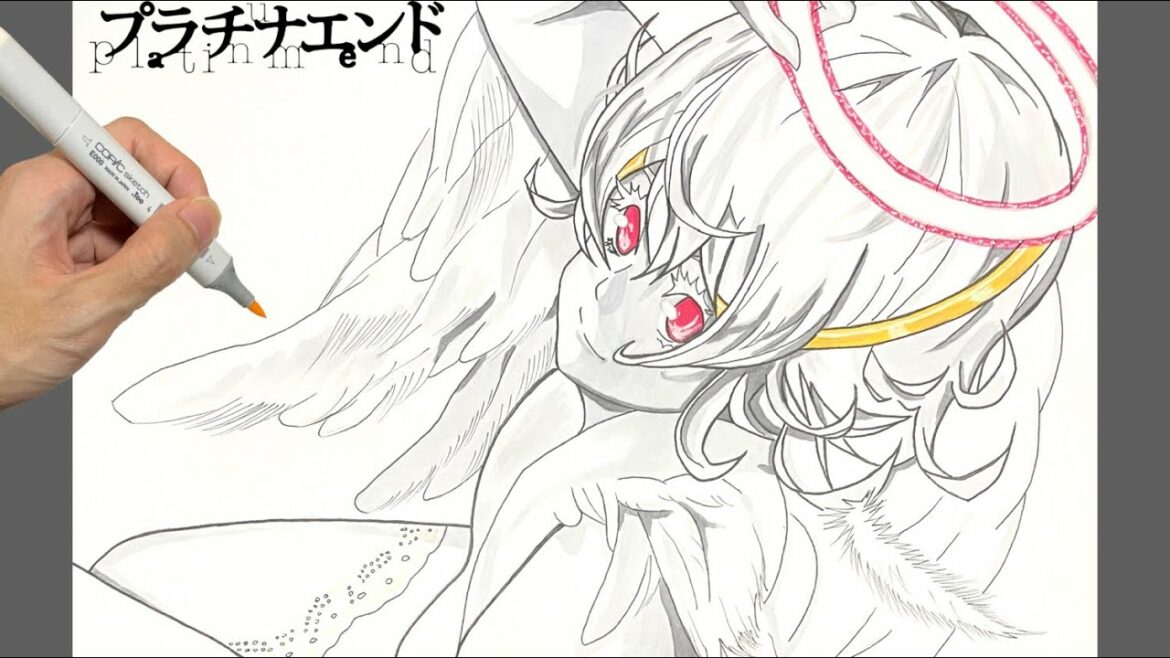 【プラチナエンド】特級天使ナッセ描いてみた
