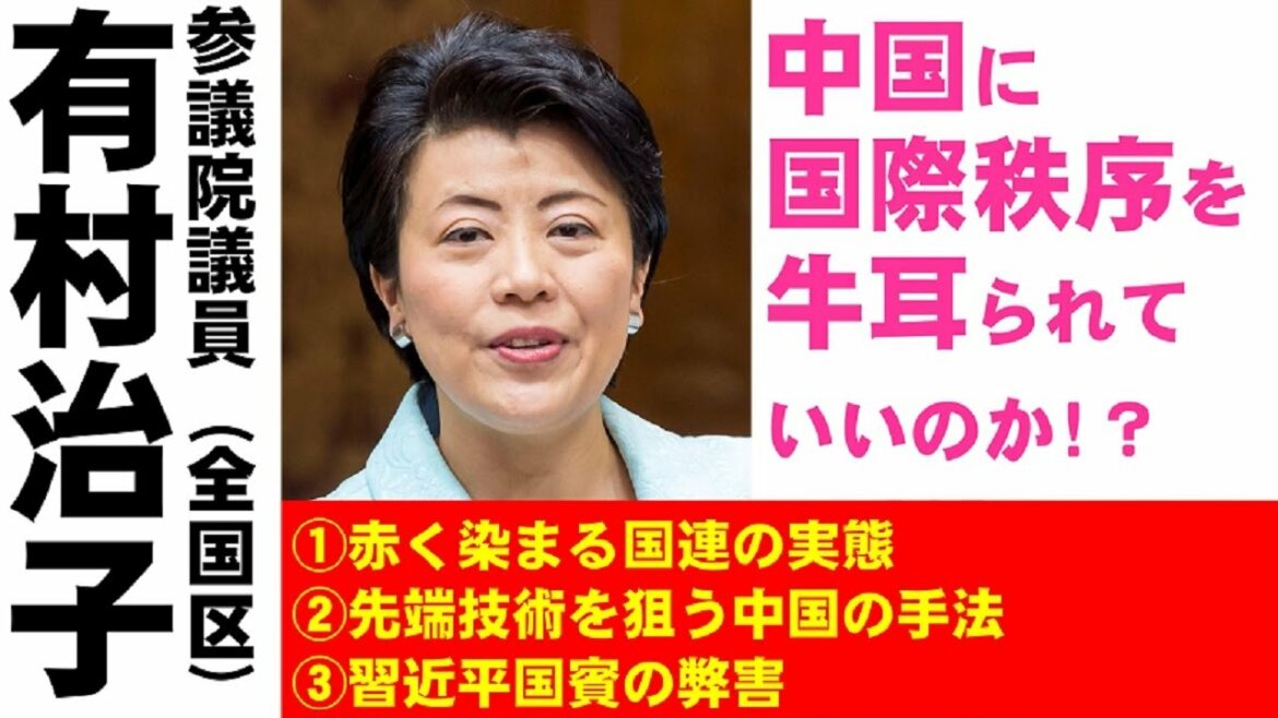 【有村治子公式】第2回「中国に国際秩序を牛耳られていいのか?!」全国比例区選出 有村治子・参議院財政金融委員会