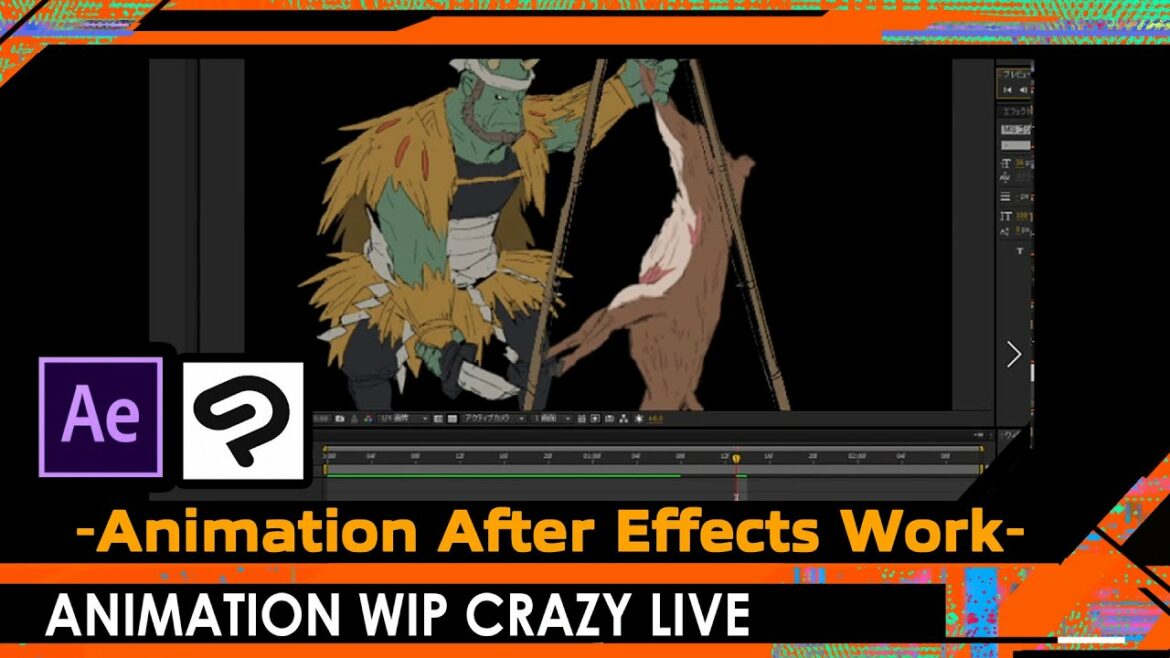 ANIMATION WIP CRAZY LIVE -【パルムの樹】惹きこまれるトラウマの超作画アニメ  -Animation After Effects Work