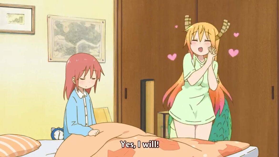 小林さんちのメイドラゴンs 4K Ultra HD || 小林は徹の奇妙な薬を飲んだ後猫に変わる、イルウが2つのザボンの間に人形を持っていると、テイクは鼻血を出す