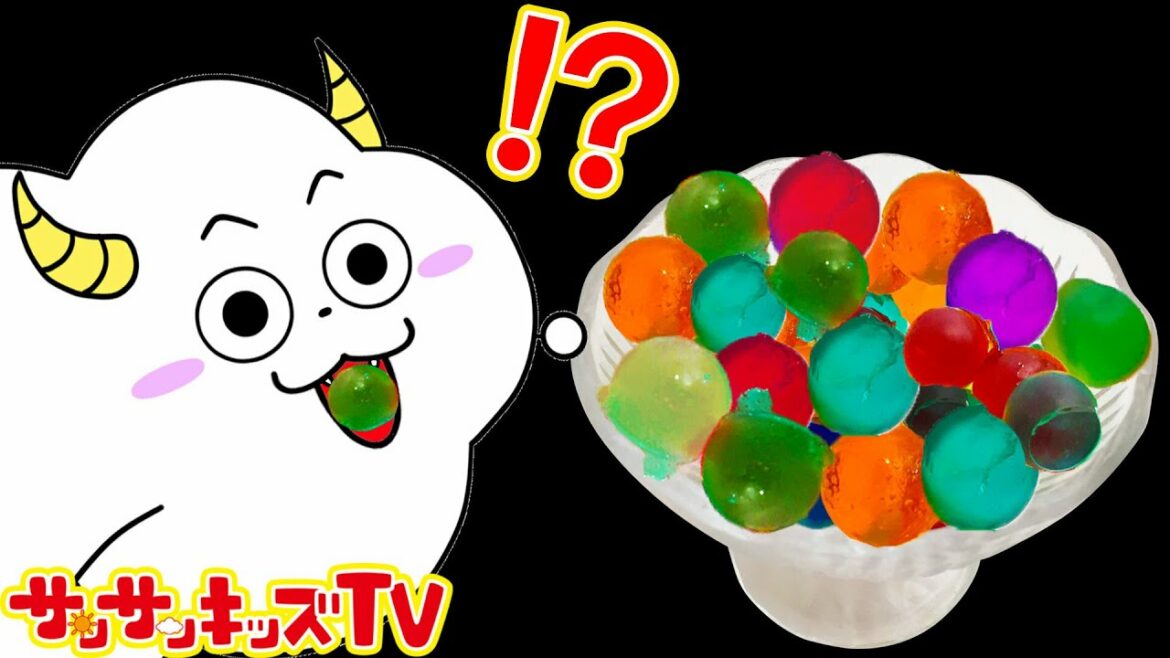 ぷよぷよボールを食べる!?カラフルグミを簡単手作りお料理♪Orbeez Jelly Ball Gummy Candy 子供向け知育教育★サンサンキッズTV★