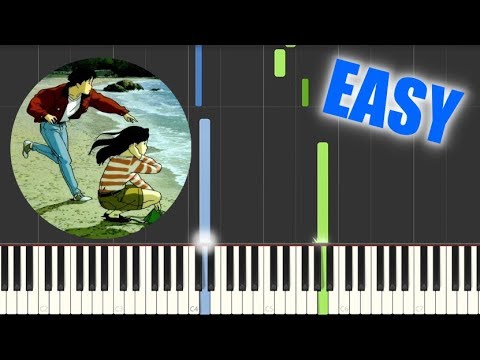 Ocean Waves – Main Theme – Synthesia EASY Piano Tutorial / 海がきこえる海になれたら【ピアノ簡単】