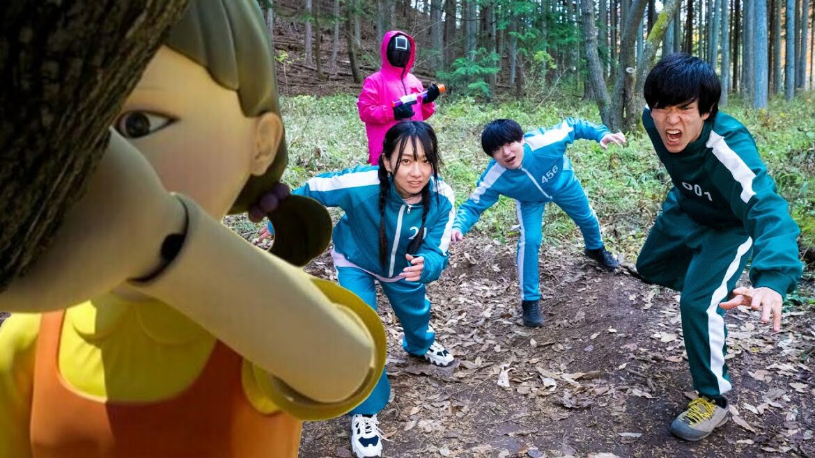 山でイカゲームを再現したら壮絶な戦いになった