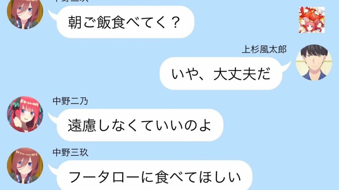 【五等分の花嫁】二次小説 五つ子と上杉風太郎の日常 朝編