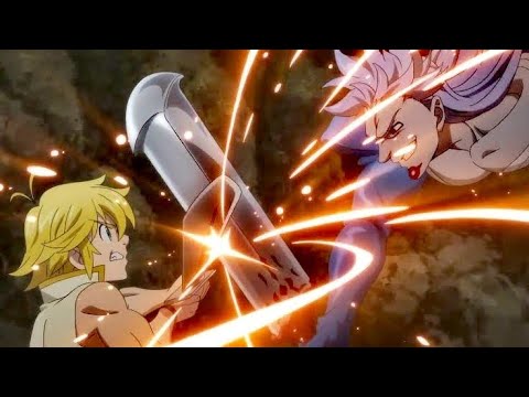 七つの大罪vs黒メリオダスの6人の騎士vsベリオンフルファイト(天空のトラワレビト)