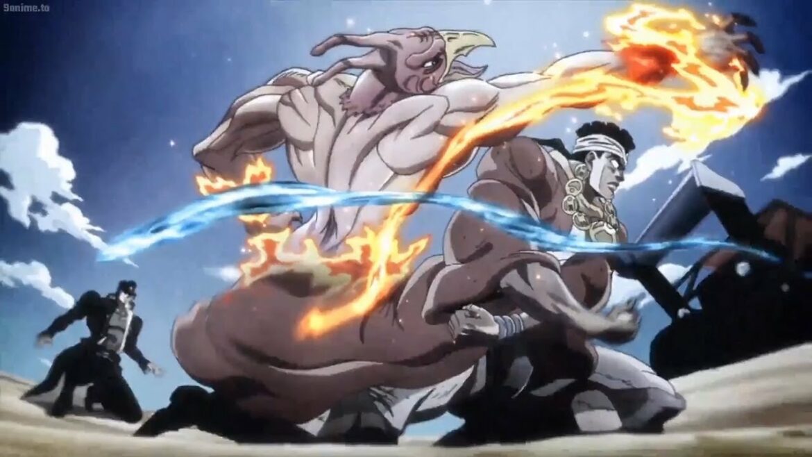 ジョジョの奇妙な冒険 スターダストクルセイダース || イギーの激しさが相手を打ち負かした   – Iggy's fierceness has defeated the opponent