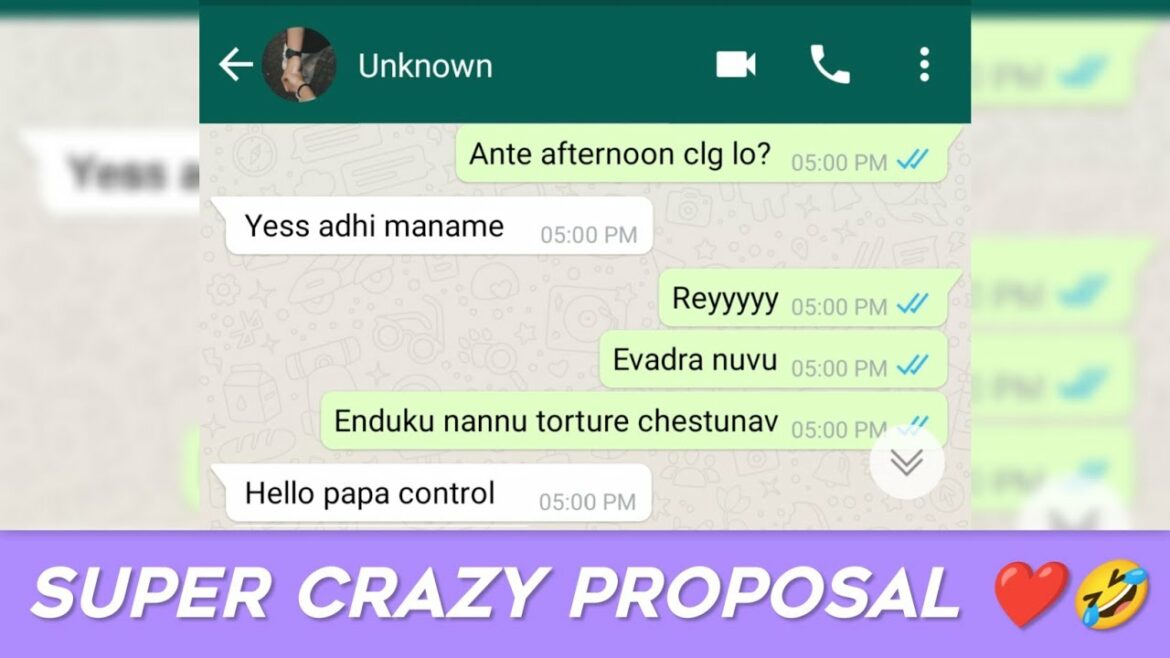 Rowdy Girl π₯ || Super Crazy Love Proposal (With Voice) || Cutest Couple Chat