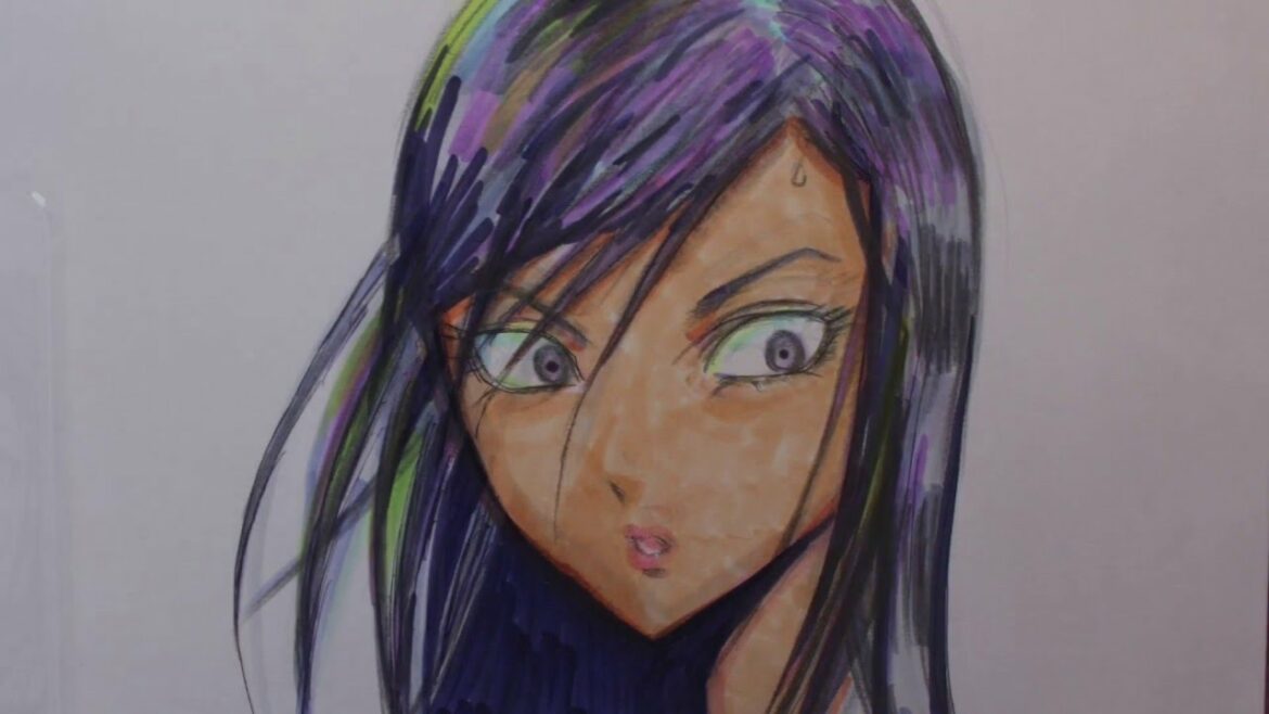 監獄学園(プリズンスクール) 栗原万里(裏生徒会長)を描いてみた!Drawing Mari Kurihara from Prison School