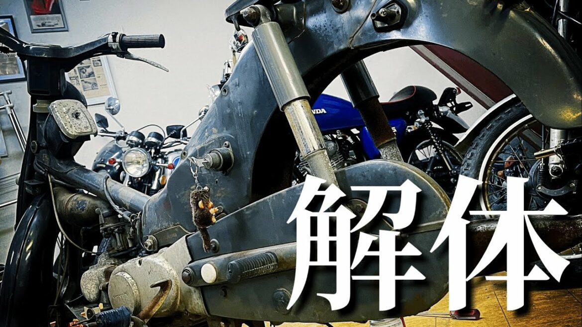 【レストア開始】64年製初期型スーパーカブc65に太タイヤマッチする?#5