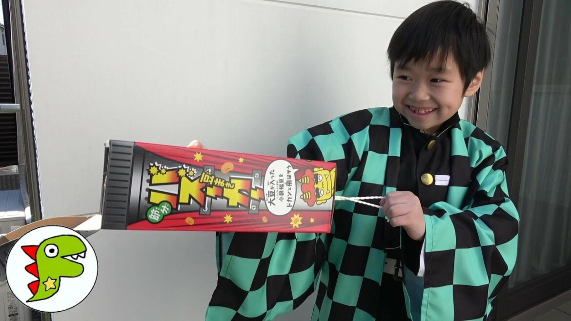 レオくんが鬼退治をするよ!豆をなげて鬼をやっつけよう! トイキッズ