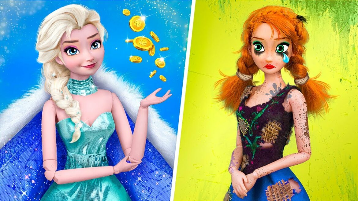 お金持ちのエルサ vs 貧乏なアナ/アナと雪の女王の手作り品9個
