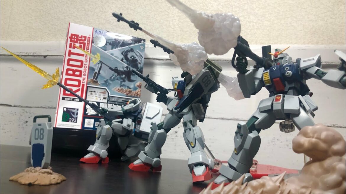 【ROBOT魂】第08MS小隊オプションパーツセットレビュー(エフェクトパーツなどを使えば、オープニングの名シーンや劇中シーンが再現可能!)