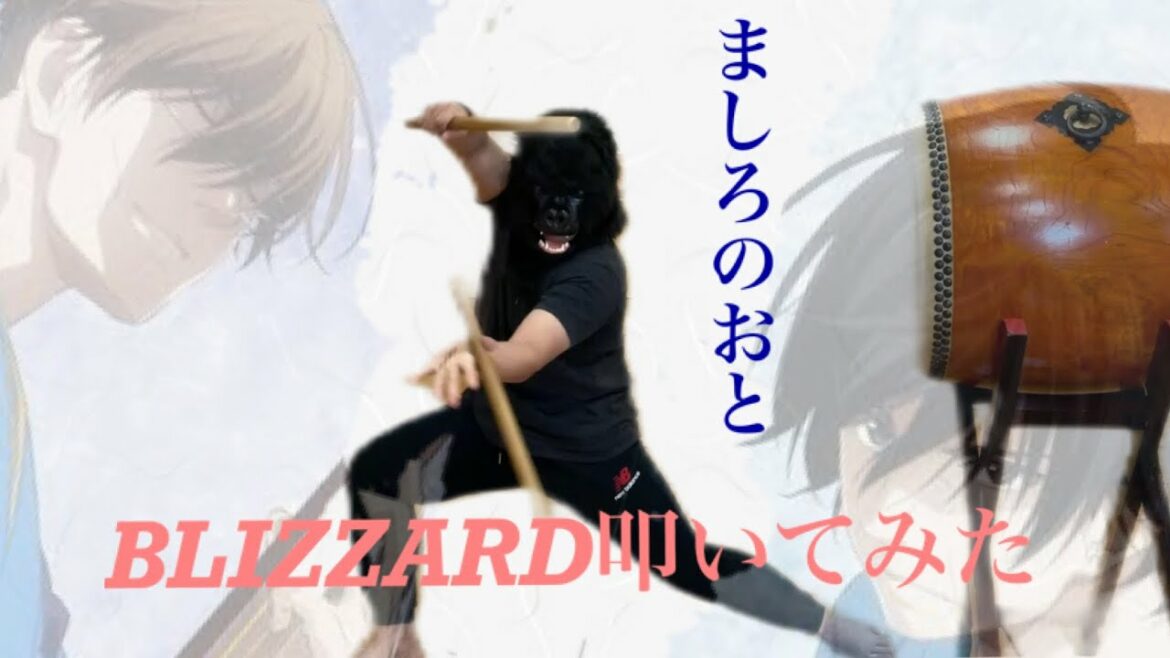 BLIZZARD/BURRNOUT  SYNDROMES 【ましろのおとOP】ゴリラが和太鼓で叩いてみた どんど鼓Blizzard Gorilla  played with Japanesedrums