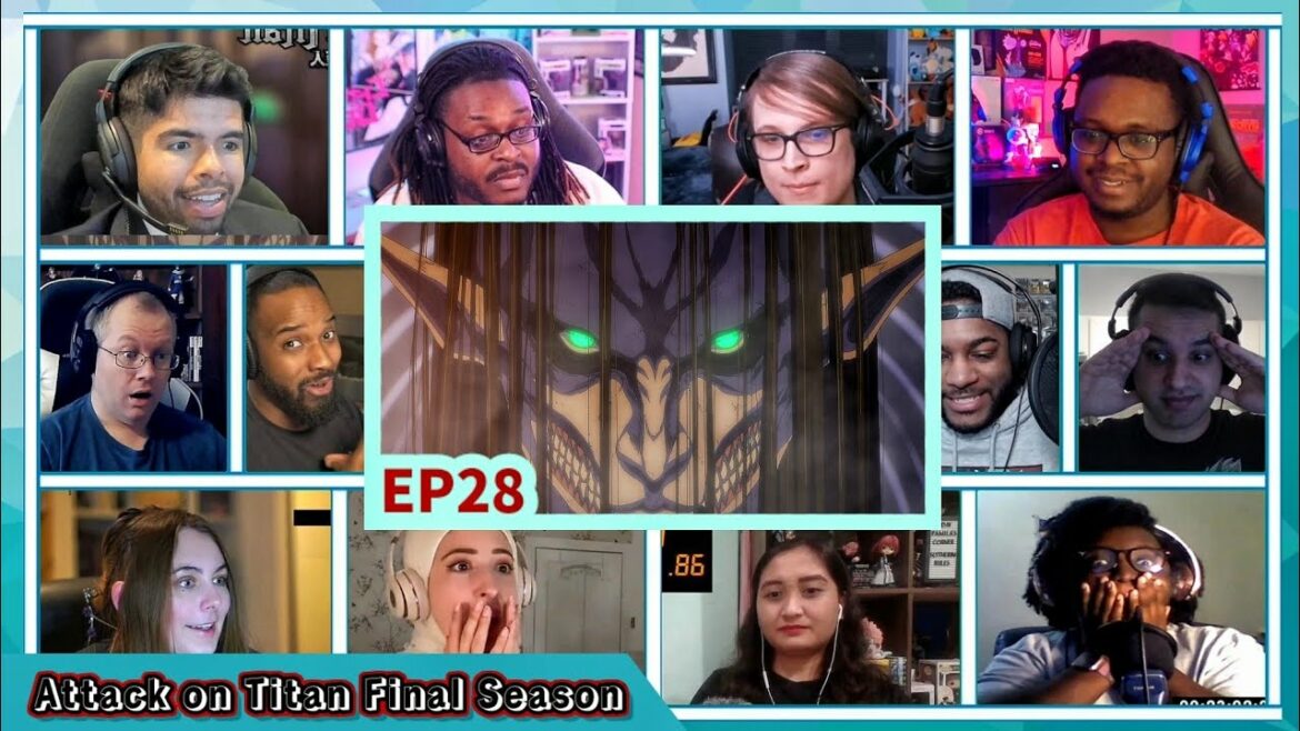『ファイナルシーズン』EP28リアクションマッシュアップ||進撃の巨人-進撃の巨人シーズン4