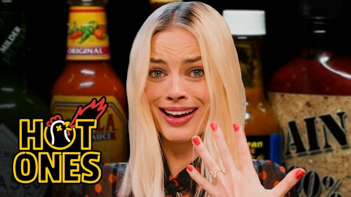 Margot Robbie Pushes Her Limits While Eating Spicy Wings | Hot Ones