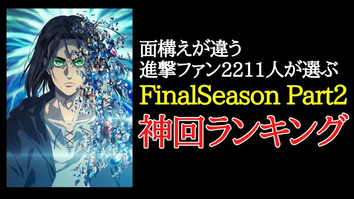 【進撃の巨人】ファン2211人が選ぶ神回ランキングTOP10【FinalSeasonPart2】