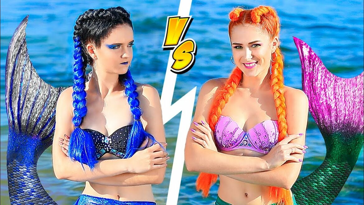 メイクチャレンジ!優しい人魚vsクールな人魚のメイク用品/10のアイデア