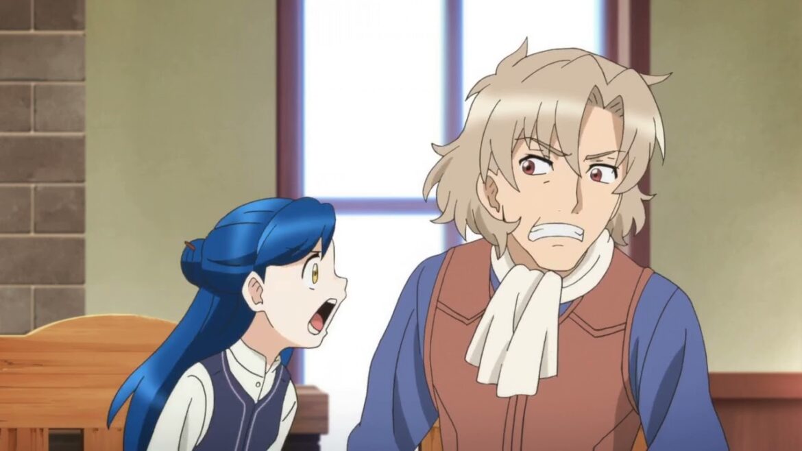 本好きの下剋上 27話 (3期1話) – 親子に間違われて憤慨するマインとベンノ /honzuki no gekokujou ep.27 (season3 ep.1) – myne & benno