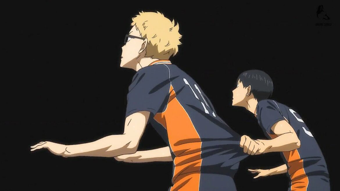 ハイキュー ! Haikyuu – 影山と月島が連携して及川のボールをブロックします| Kageyama and Tsukishima work together to block Oikawa