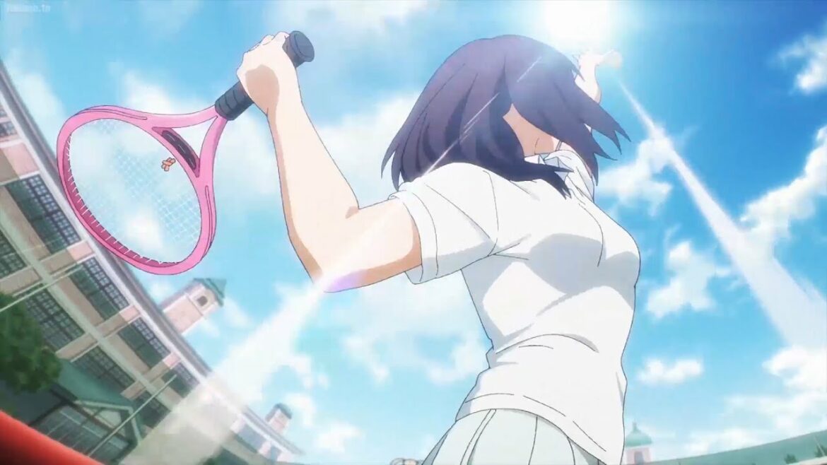 TVアニメ2022『明日ちゃんのセーラー服 』エリカと四条リナはテニスの練習で一生懸命働いています | Akebi's Sailor Uniform