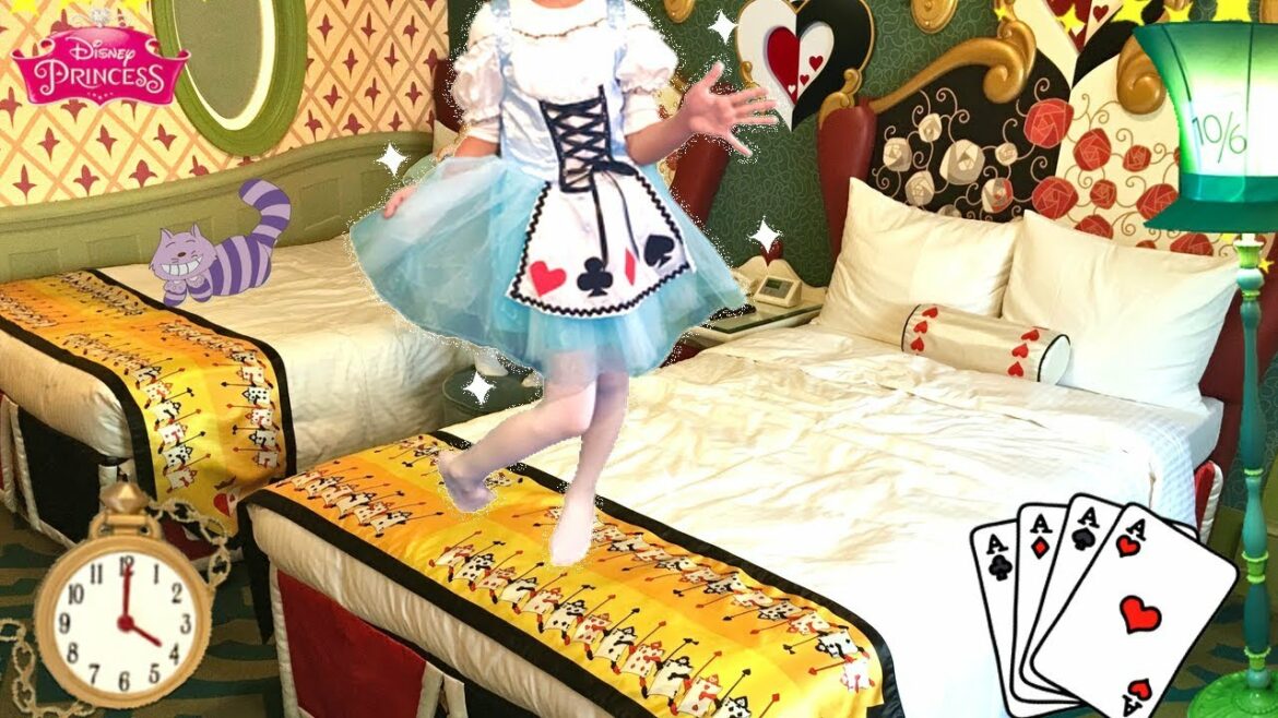ディズニー アリスルーム お泊まり ディズニーホテル ふしぎの国のアリス / Alice in Wonderland Bedroom , Disney Hotel Room Tour