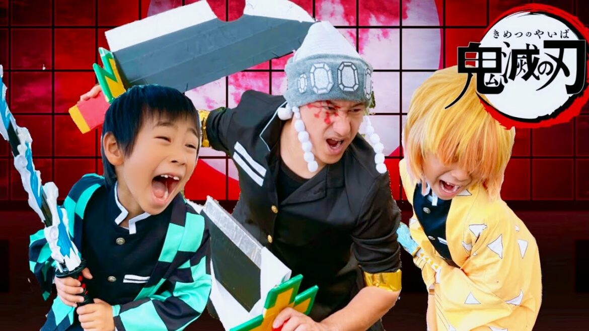 【寸劇】鬼滅の刃!宇髄天元の命を絶対に無駄にはしない‼️ 遊郭編=動物園ver.‼️💥炭治郎、善逸、伊之助、宇髄【全力きっずTV】Kimetsu no Yaiba