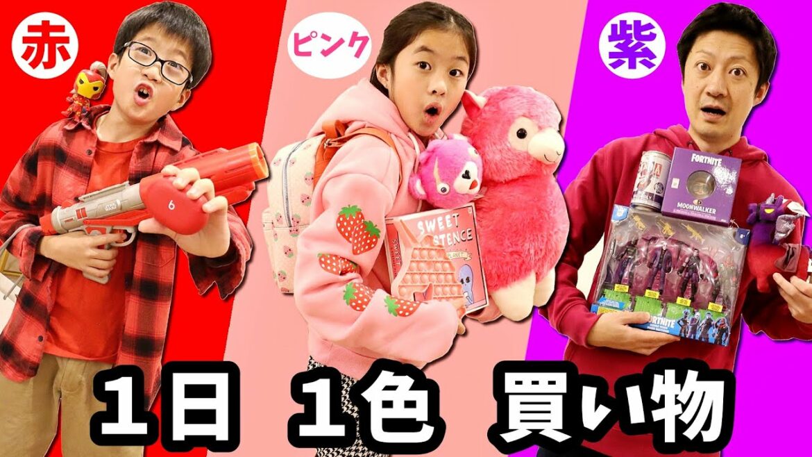 1日1色 買い物チャレンジしたらかほせいが爆買い🤑 予算オーバーです😑