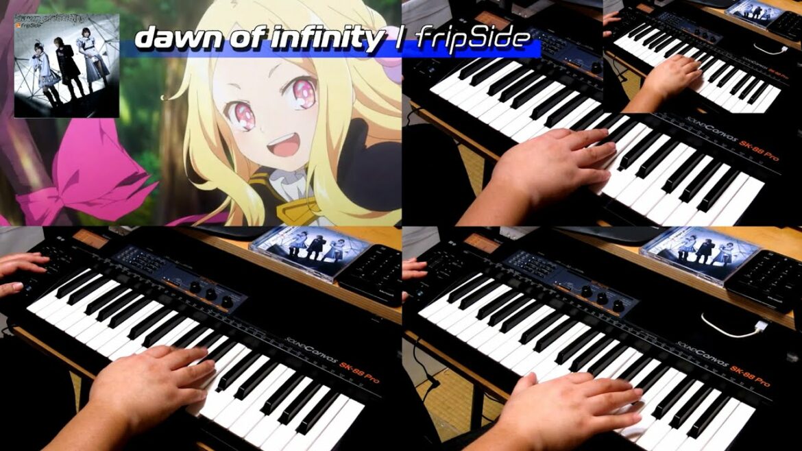 dawn of infinity / fripSide 主旋律&KEY 耳コピー(片手演奏) 「魔法使い黎明期」OP
