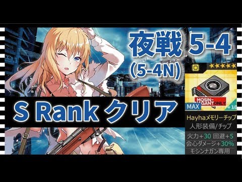 【ドルフロ 攻略】夜戦:5-4N – Sランククリア【ドールズフロントライン】