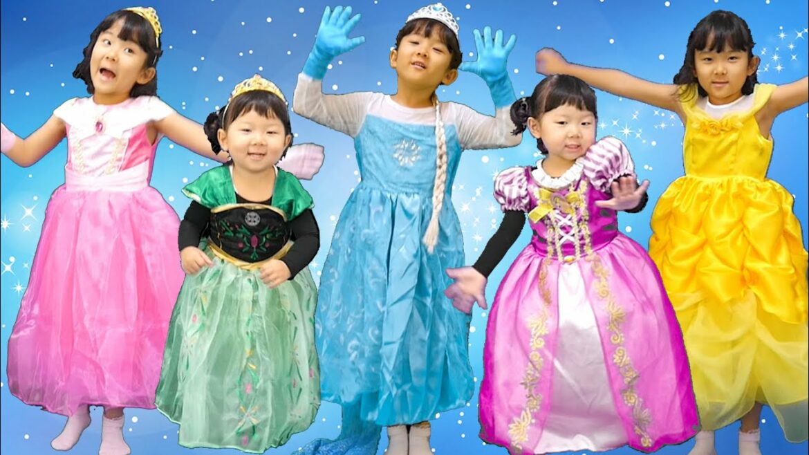 ディズニープリンセス と ファイブリトルモンキーズ – 子供のための英語の歌 エルサ アナ アナと雪の女王 ゆうちゃんほのちゃん 童謡