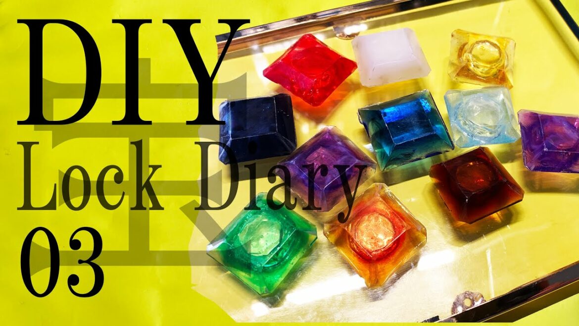 シュガルン工作◼️日記帳を作るシリーズ/03◼️レジンでエメラルドカットの宝石を作る/シュガシュガルーン